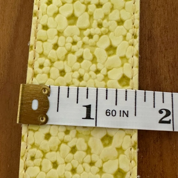 Buttercup Yellow Belt With Silver-Tone Flower 🌺 Buckle & Metal Studs-Adjustable. - Picture 14 of 15